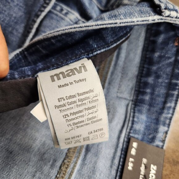 Mens Mavi Zach Straight Leg size 42x34 Mid Rise Blue Denim Jeans - Picture 6 of 11